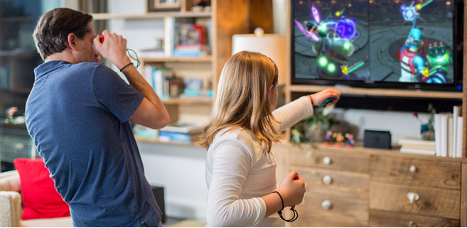 Nintendo Switch (Raudona / Mėlyna) aprašymas - Prekės nuotrauka