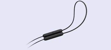 Belaidės į ausį įdedamos ausinės Sony WI-C310B su mikrofonu, Juodos aprašymas - Prekės nuotrauka