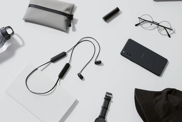 Belaidės į ausį įdedamos ausinės Sony WI-C100, Mėlynos aprašymas - Prekės nuotrauka