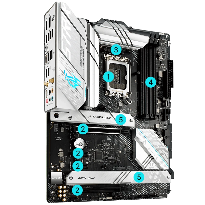 Pagrindinė plokštė Asus ROG STRIX B660-A GAMING WIFI D4 aprašymas - Prekės nuotrauka Pagrindinė plokštė Asus ROG STRIX B660-A GAMING WIFI D4 aprašymas - Prekės nuotrauka