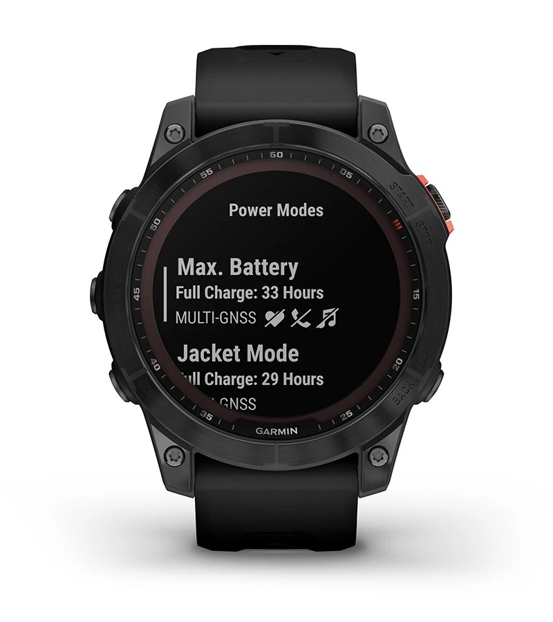 Išmanusis laikrodis Garmin fenix 7 Solar, Pilkos skalūno spalvos, su juodos spalvos silikoniniu dirželiu (Ekspozicinė prekė) aprašymas - Prekės nuotrauka