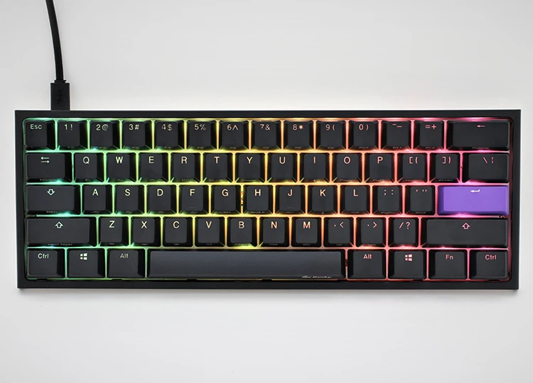 Žaidimų Klaviatūra Ducky One 2 Mini RGB Juodas - US išdėstymas - Cherry MX Raudona Switches aprašymas - Prekės nuotrauka