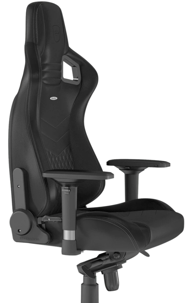 Žaidimų kėdė Noblechairs EPIC Real Leather Gaming Chair, Juoda-balta-raudona aprašymas - Prekės nuotrauka