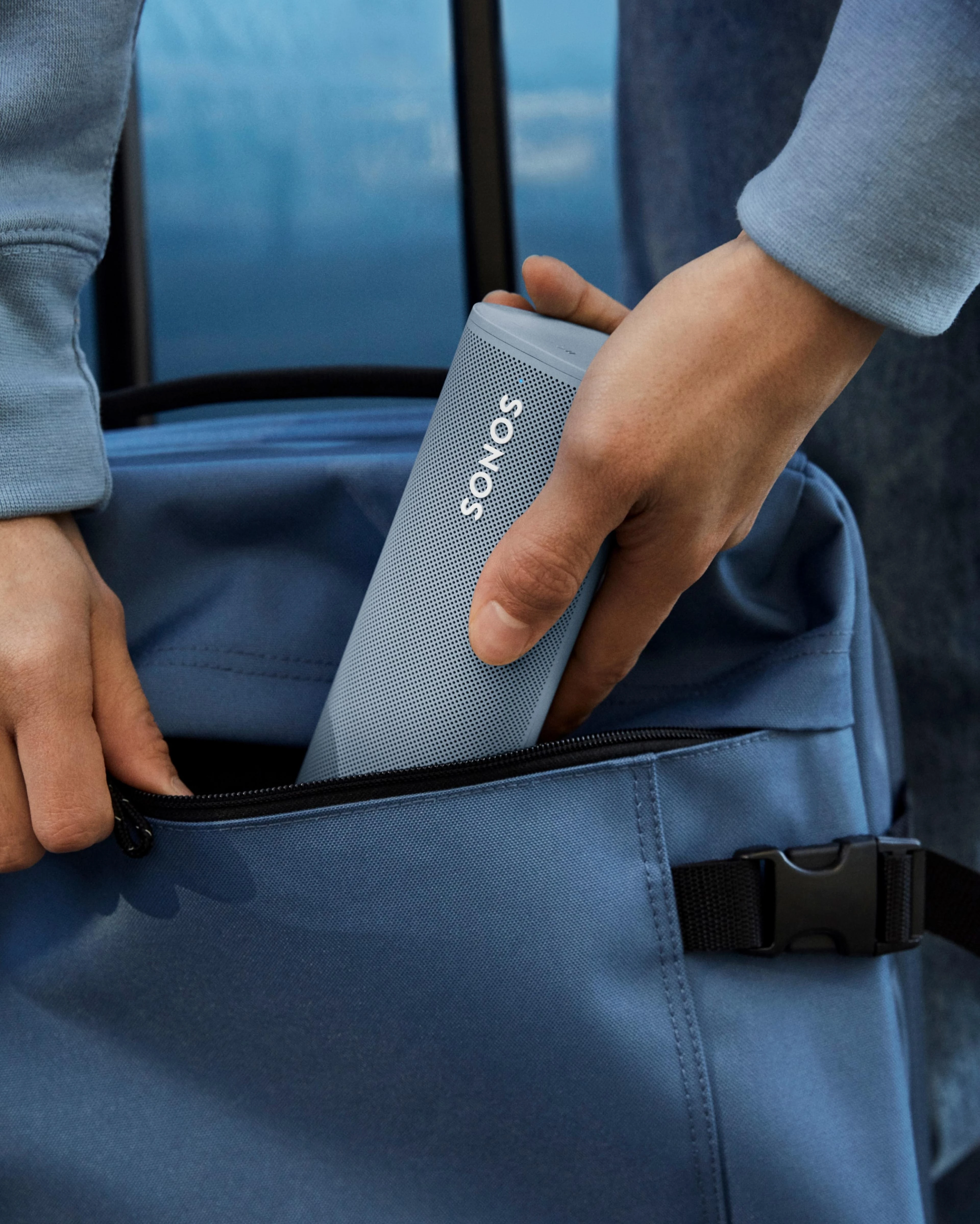 Nešiojama kolonėlė Sonos Roam, Multiroom, Bluetooth, WiFi, Atspari vandeniui, Juodos spalvos aprašymas - Prekės nuotrauka