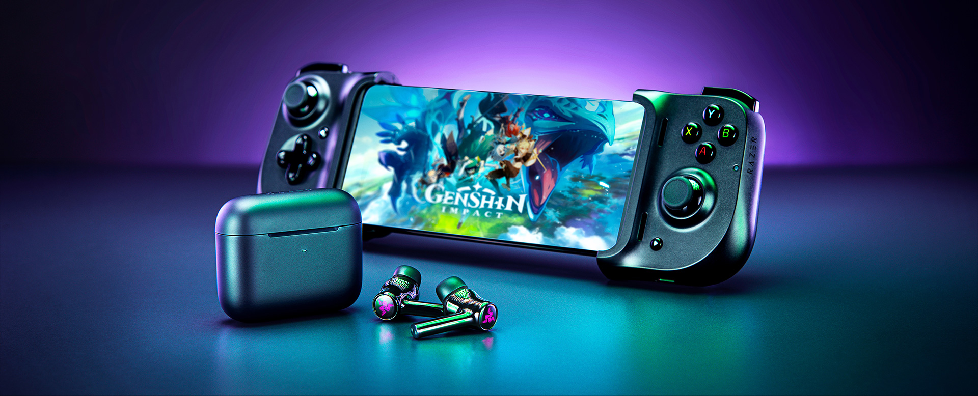 Ausinės Razer Hammerhead True Wireless Earbuds 2021, Chroma RGB, Juodos aprašymas - Prekės nuotrauka