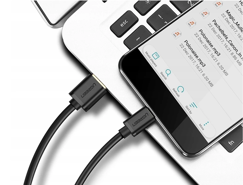 UGREEN US287 USB-C laidas, 1m, baltos spalvos aprašymas - Prekės nuotrauka