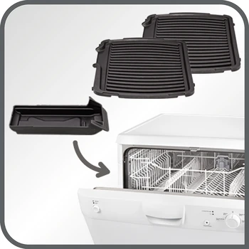 Elektrinis grilius Tefal GC451B12, 2000w Pilkos spalvos, 30x20 cm aprašymas - Prekės nuotrauka