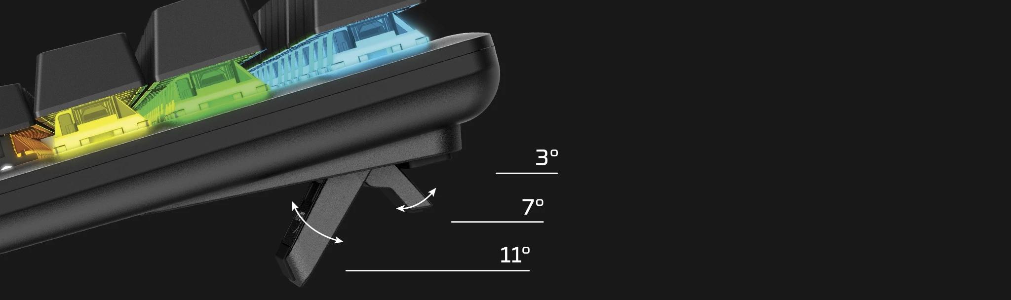 HyperX Alloy Origins Core Tenkeyless Mechaninė žaidimų klaviatūra, US išdėstymas, HyperX Blue Switch aprašymas - Prekės nuotrauka