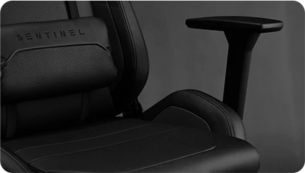 Žaidimų kėdė Sense7 Sentinel Gaming Chair, Juoda aprašymas - Prekės nuotrauka