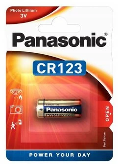 Panasonic cr123 Ličio jonų Elementas 3V 1vnt aprašymas - Prekės nuotrauka