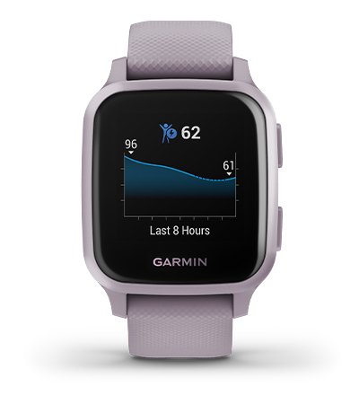 Išmanusis laikrodis Garmin Venu Sq, Violetinės spalvos aprašymas - Prekės nuotrauka