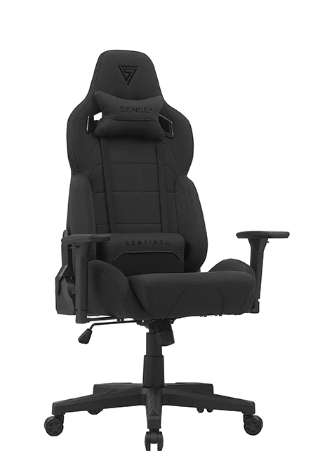 Žaidimų kėdė Sense7 Sentinel fabric Gaming Chair, Juoda aprašymas - Prekės nuotrauka