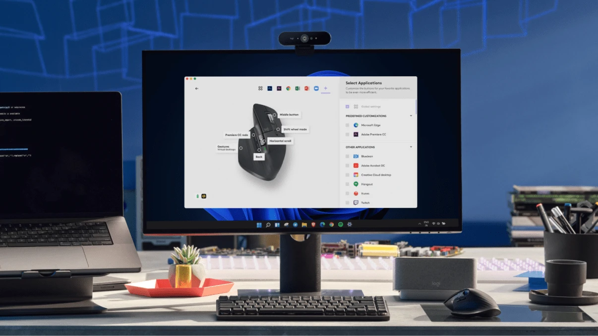 Belaidė pelė Logitech MX Master 3S, šviesiai pilka aprašymas - Prekės nuotrauka