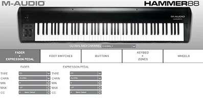 M-Audio Hammer 88 MIDI klaviatūra aprašymas - Prekės nuotrauka