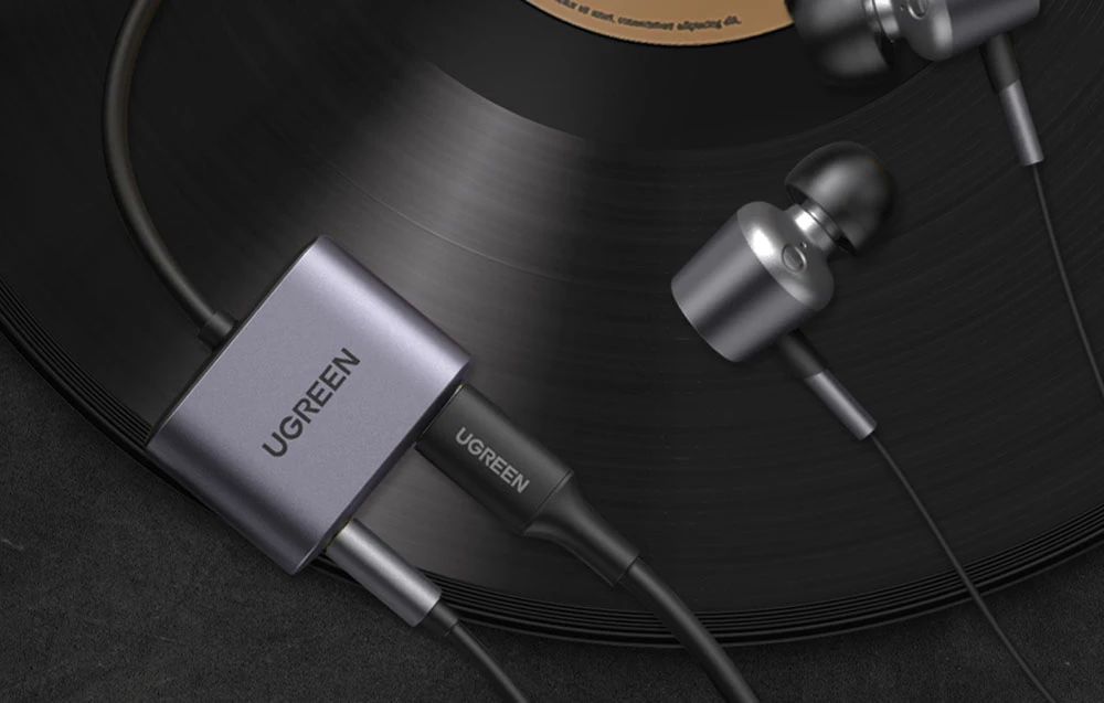 UGREEN CM231 garso adapteris USB-C prie mini lizdo 3.5 mm (pilka) aprašymas - Prekės nuotrauka