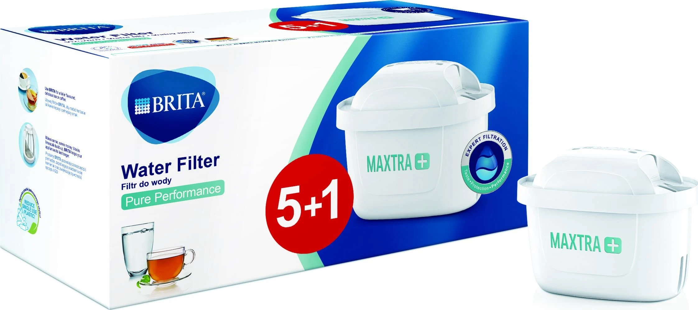 Brita Maxtra Plus Pure Performance vandens filtravimo filtras, 6 vnt.
