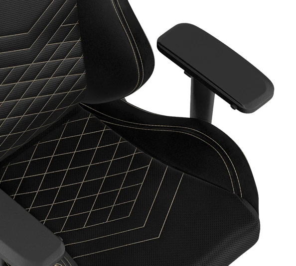 Žaidimų kėdė Noblechairs EPIC PU-Leather Gaming Chair, Juoda-auksinė aprašymas - Prekės nuotrauka