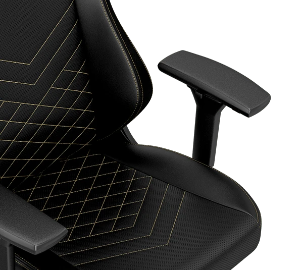 Žaidimų kėdė Noblechairs HERO PU-Leather Gaming Chair, Juoda-auksinė aprašymas - Prekės nuotrauka