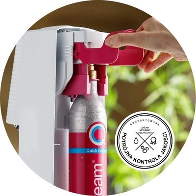 SodaStream Quick Connect CO2 angliarūgštės cilindras 60L, rožinis aprašymas - Prekės nuotrauka