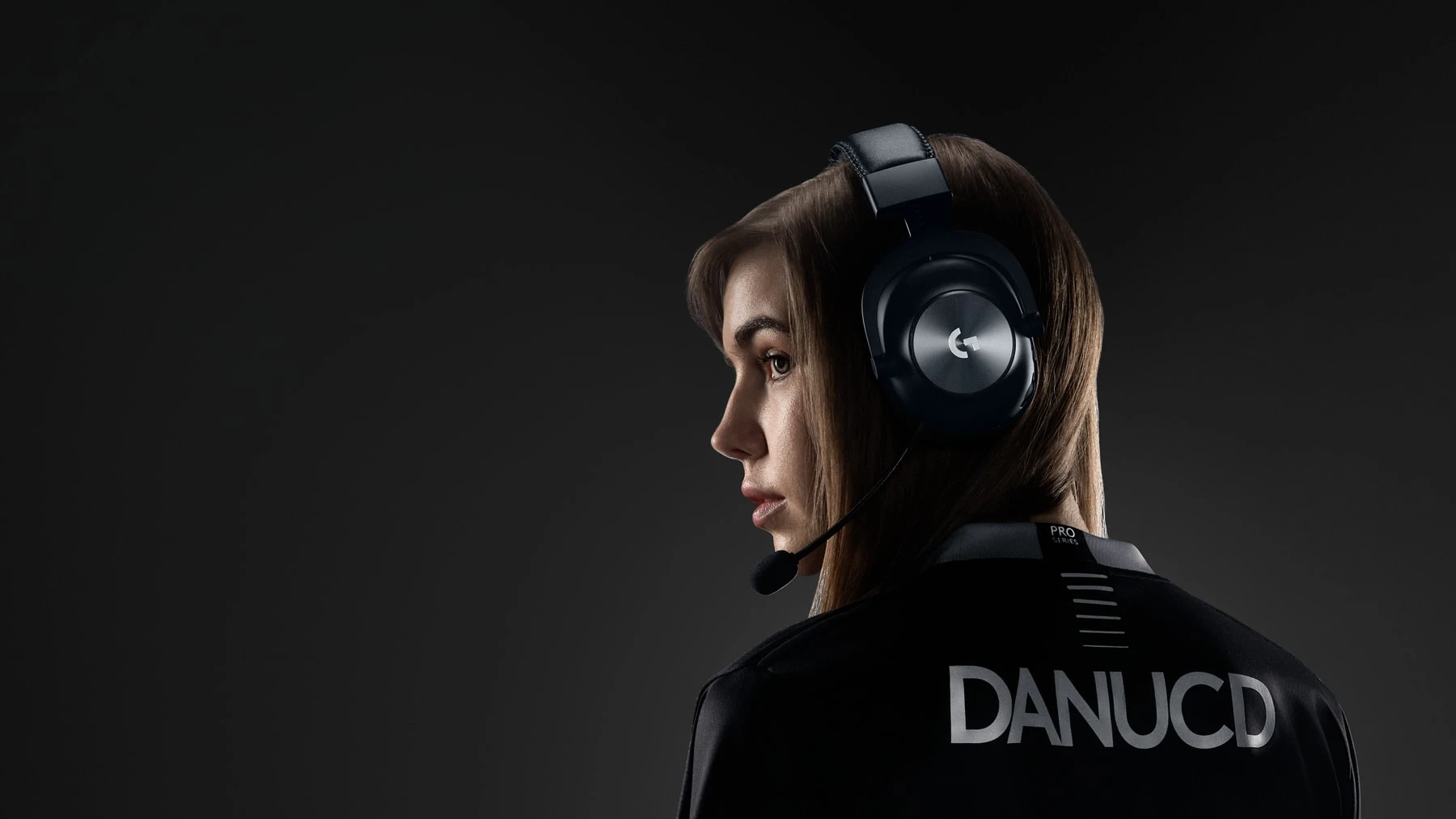 Belaidės žaidimų ausinės Logitech PRO X serijos, Juodos spalvos aprašymas - Prekės nuotrauka
