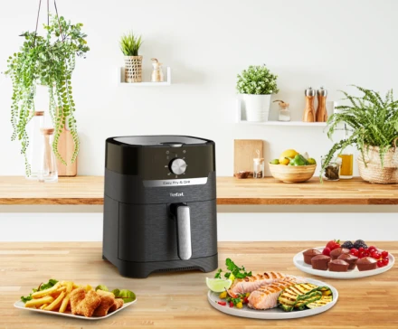 Gruzdintuvė Tefal Easy Fry & Grill Classic EY501815, Juodos spalvos aprašymas - Prekės nuotrauka