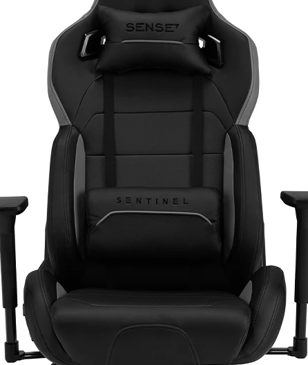 Žaidimų kėdė Sense7 Sentinel Gaming Chair, Juoda-pilka aprašymas - Prekės nuotrauka