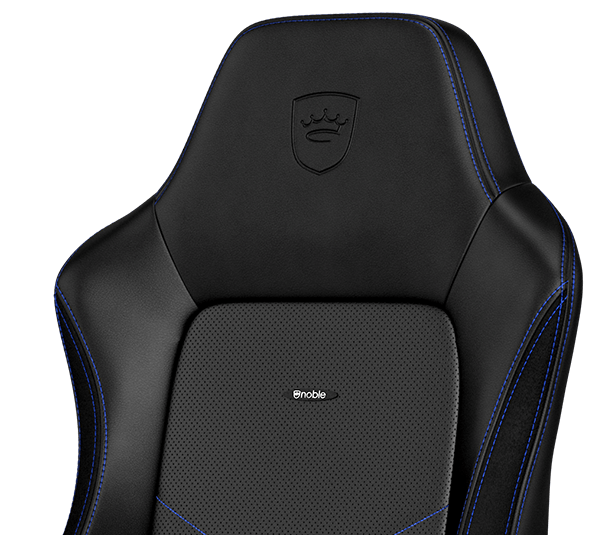 Žaidimų kėdė Noblechairs HERO PU-Leather Gaming Chair, Juoda-mėlyna aprašymas - Prekės nuotrauka
