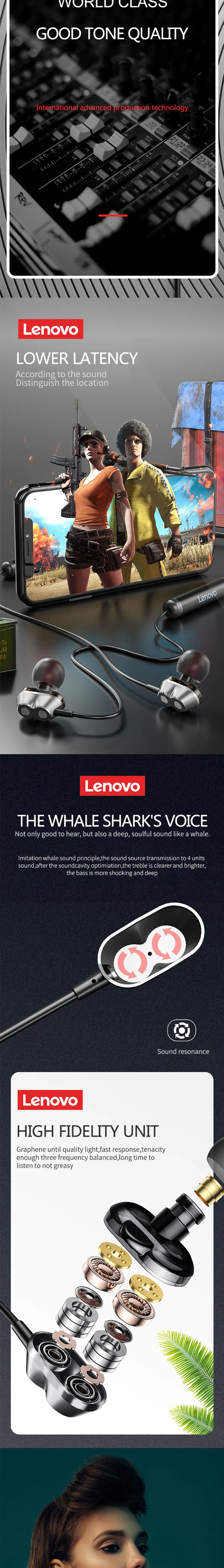 Lenovo HE08 Belaidės Ausinės Sportui, Baltos aprašymas - Prekės nuotrauka