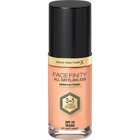 Max Factor Facefinity All Day Flawless makiažo pagrindas moterims 30 ml, SOFT HONEY aprašymas - Prekės nuotrauka