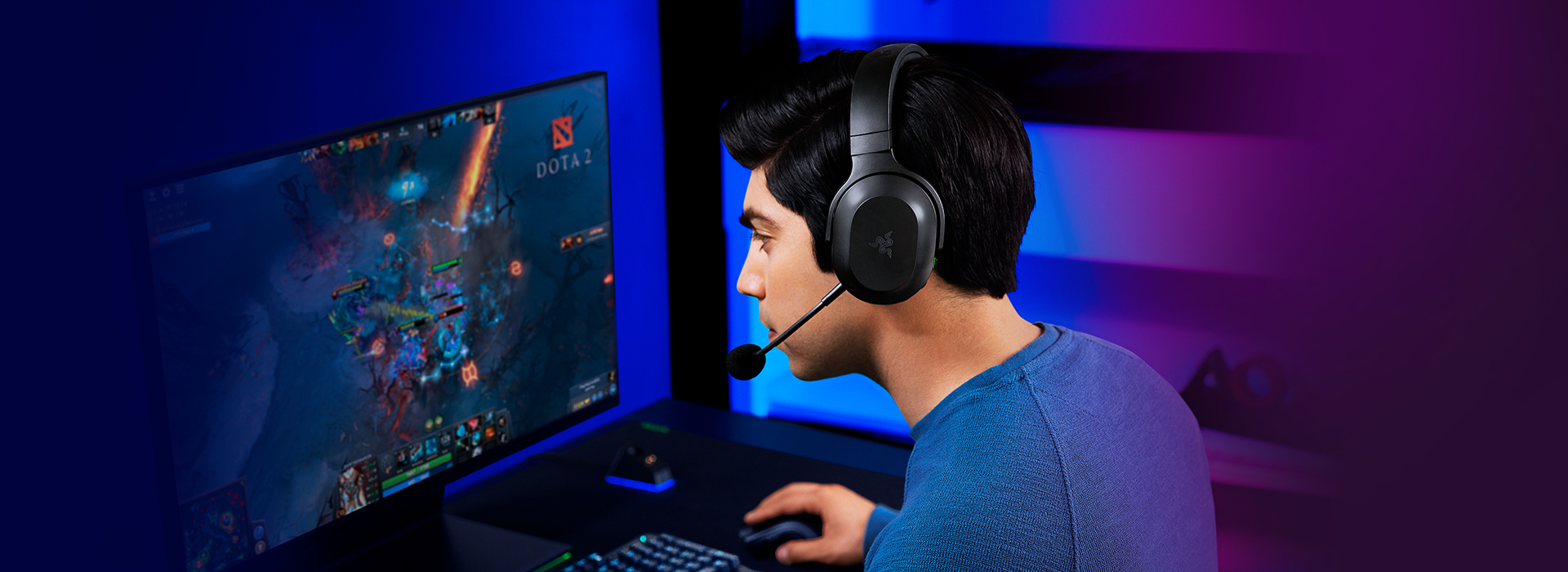 Multiplatforminės Belaidės Ausinės Žaidimams Razer Barracuda X Quartz,  Rožinės aprašymas - Prekės nuotrauka