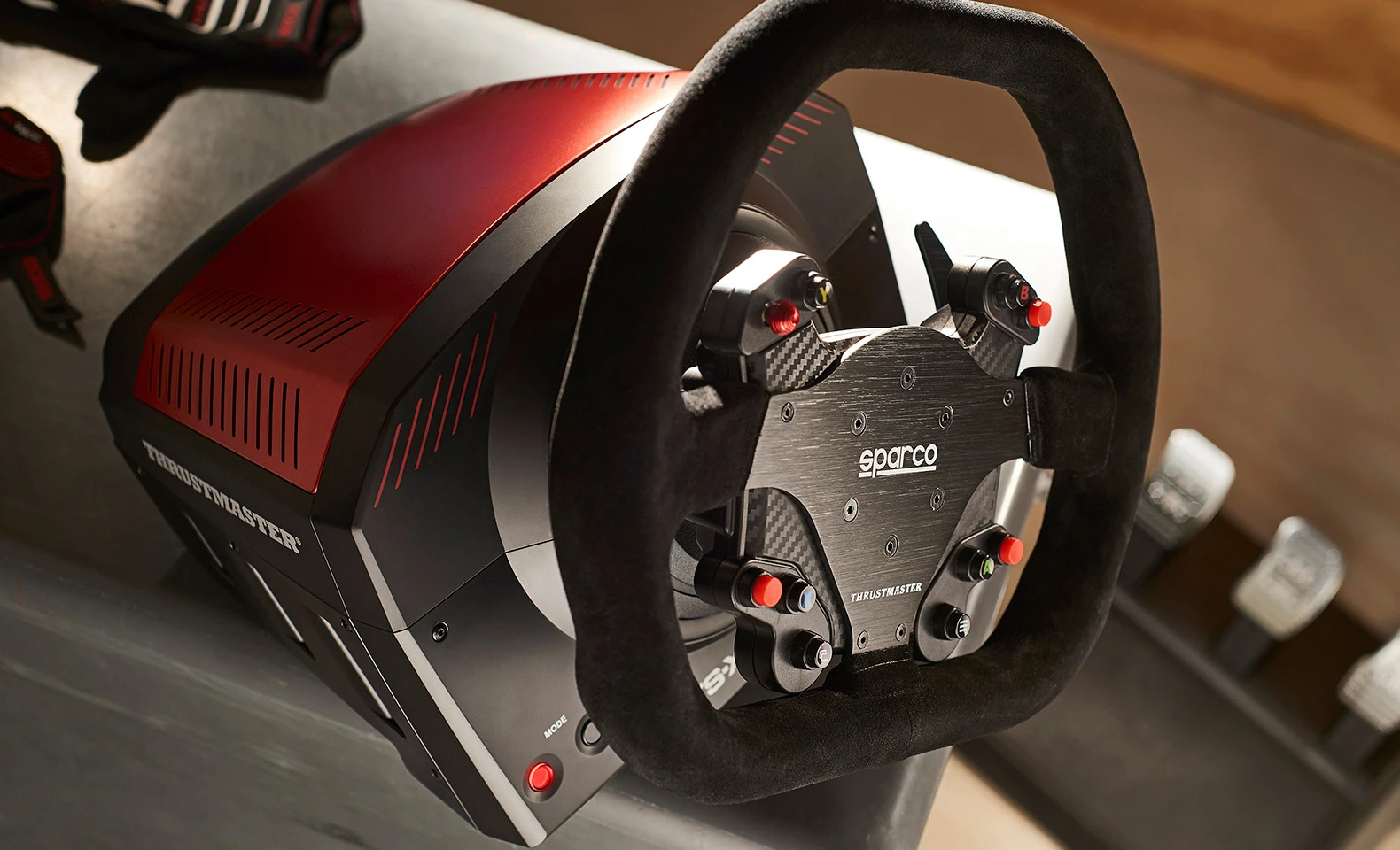 Žaidimų vairas Thrustmaster Steering Wheel TS-XW Racer, Juodos spalvos aprašymas - Prekės nuotrauka