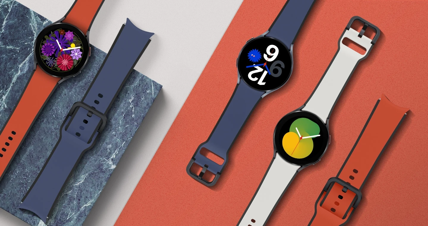 Išmaniojo laikrodžio Samsung Galaxy sportinis dirželis, Mėlynos spalvos, 20mm, M/L aprašymas - Prekės nuotrauka
