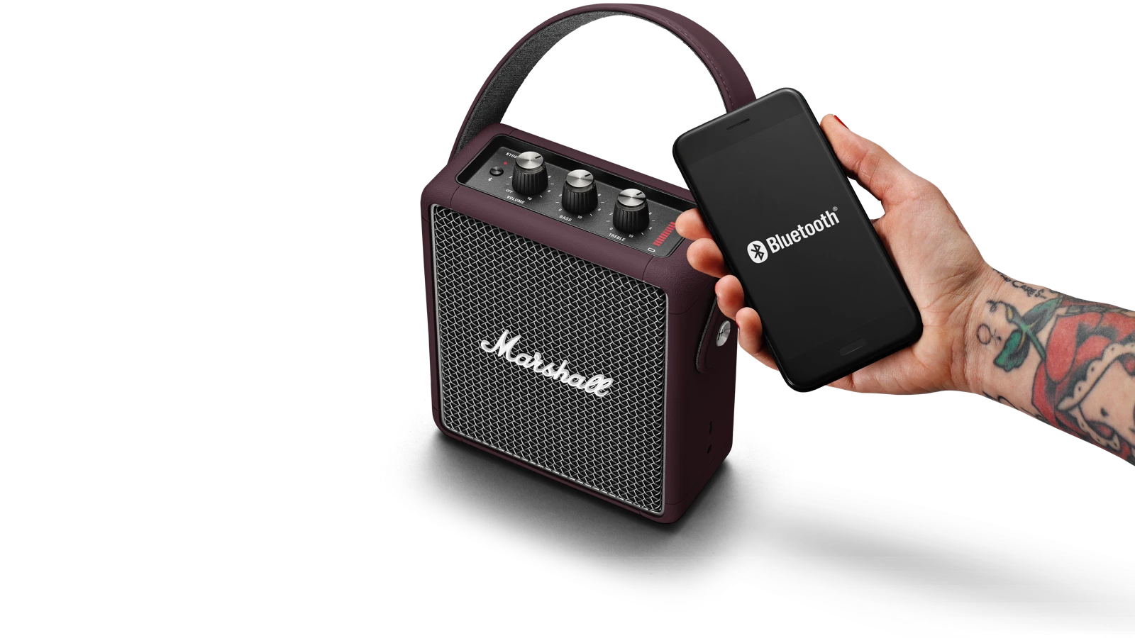Marshall Stockwell II nešiojama kolonėlė, Black&Brass spalvos aprašymas - Prekės nuotrauka