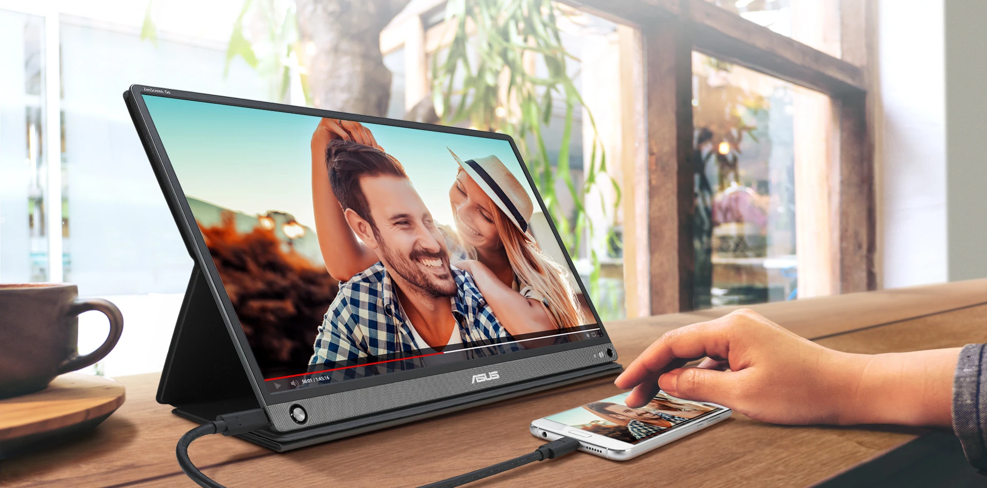 Monitorius ASUS ZenScreen Go MB16AHP, 15,6 Monitorius ASUS ZenScreen Go MB16AHP, 15,6