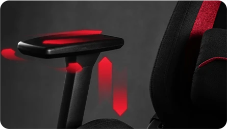 Žaidimų kėdė Sense7 Sentinel fabric  Gaming Chair, Juoda-raudona aprašymas - Prekės nuotrauka