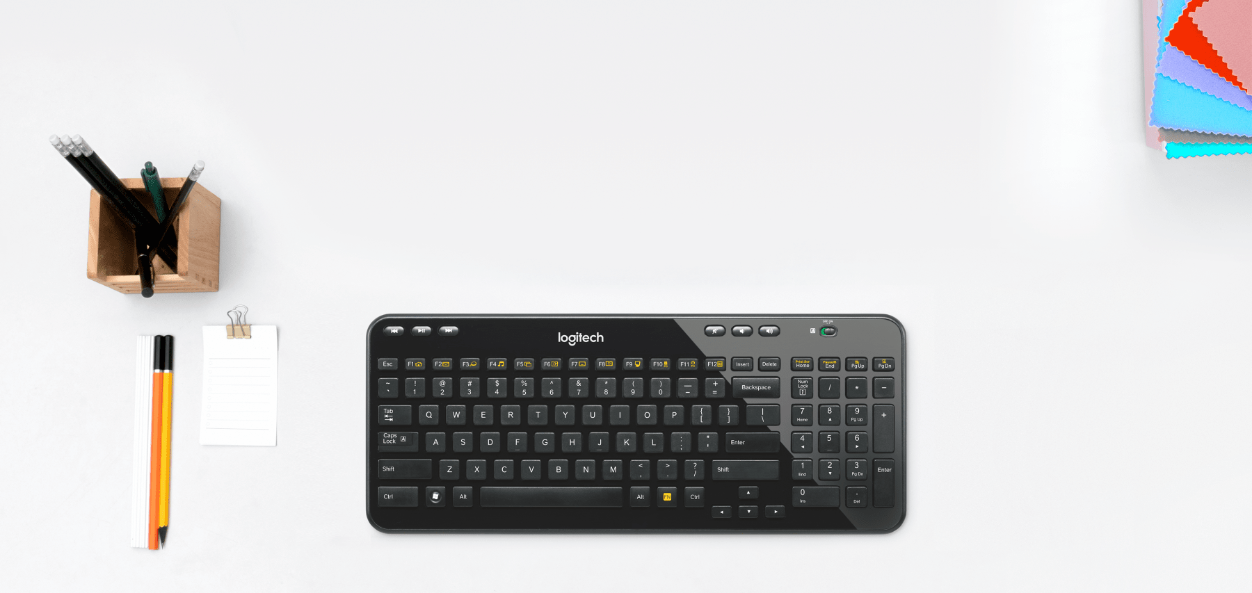 Kompaktiška belaidė klaviatūra Logitech K360, US išdėstymas aprašymas - Prekės nuotrauka