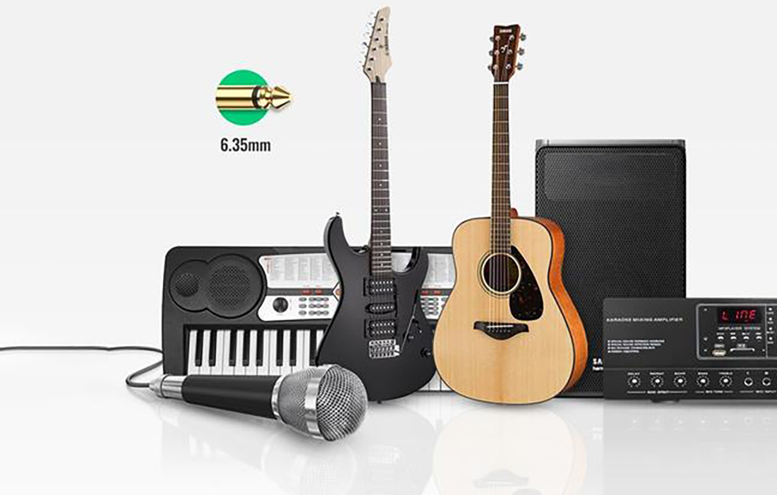 UGREEN AV128 kabelis - 6.35 mm lizdas - 1 m (pilka) aprašymas - Prekės nuotrauka UGREEN AV128 kabelis - 6.35 mm lizdas - 1 m (pilka) aprašymas - Prekės nuotrauka