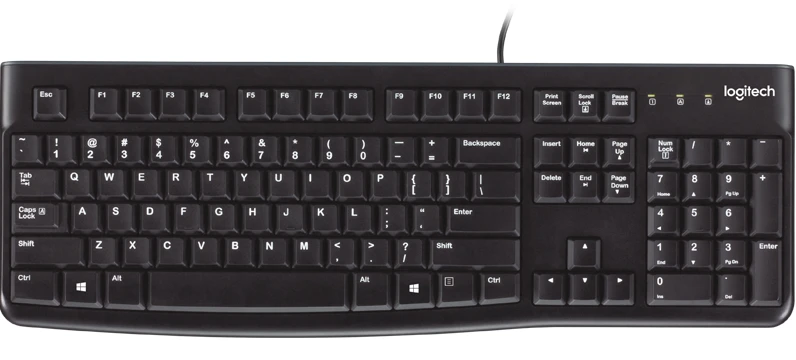 Logitech klaviatūra K120 su laidu, RU išdėstymas aprašymas - Prekės nuotrauka