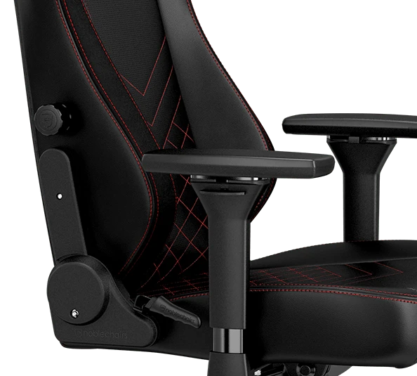 Žaidimų kėdė Noblechairs HERO PU-Leather Gaming Chair, Juoda-raudona aprašymas - Prekės nuotrauka