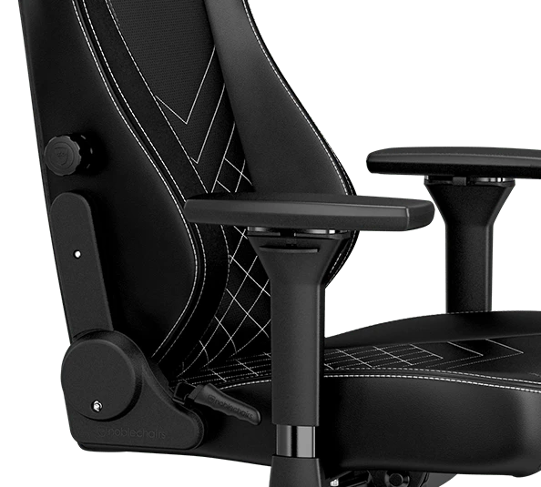 Žaidimų kėdė Noblechairs HERO PU-Leather Gaming Chair, Juoda-balta aprašymas - Prekės nuotrauka