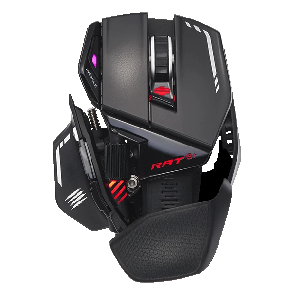 Žaidimų pelė  Mad Catz R.A.T. 8+, juoda aprašymas - Prekės nuotrauka