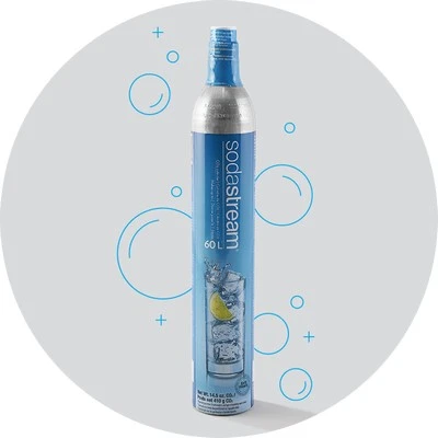 SodaStream prisukamas CO2 angliarūgštės cilindras, 60l, mėlynas aprašymas - Prekės nuotrauka