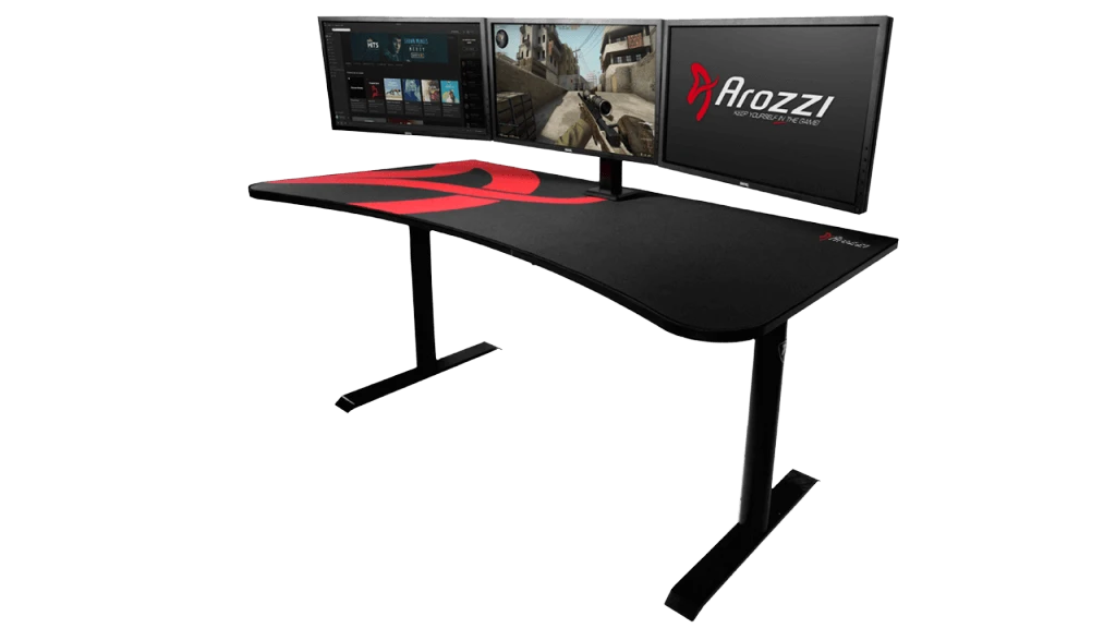Žaidimų stalas Arozzi Arena Gaming Desk, Reguliuojamo aukščio 710-810mm, Juodas aprašymas - Prekės nuotrauka