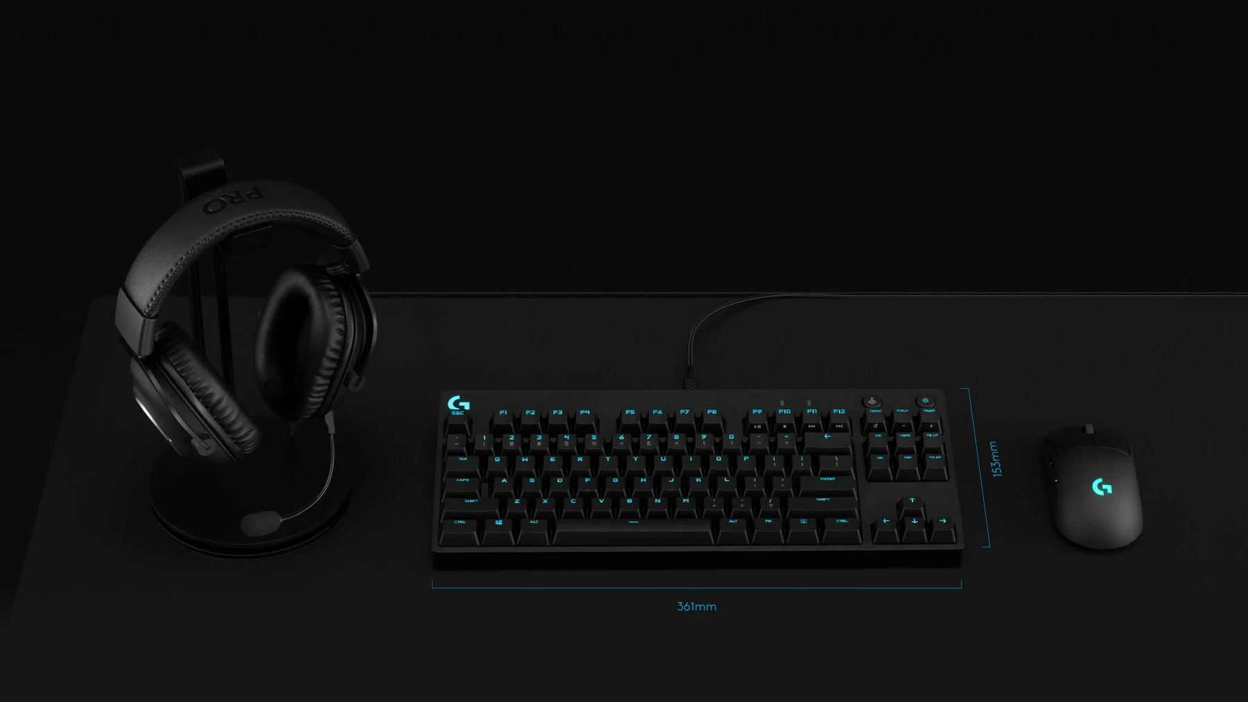Mechaninė Žaidimų Klaviatūra Logitech G Pro, GX Blue Clicky Switches, DE išdėstymas aprašymas - Prekės nuotrauka