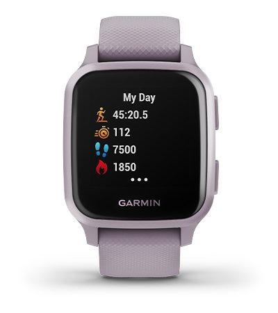 Išmanusis laikrodis Garmin Venu Sq, Violetinės spalvos aprašymas - Prekės nuotrauka