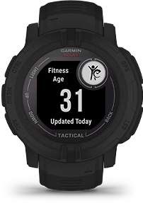 Išmanusis laikrodis Garmin Instinct 2 Solar Tactical Edition, Juodos spalvos aprašymas - Prekės nuotrauka