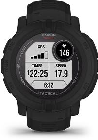 Išmanusis laikrodis Garmin Instinct 2 Solar Tactical Edition, Juodos spalvos aprašymas - Prekės nuotrauka