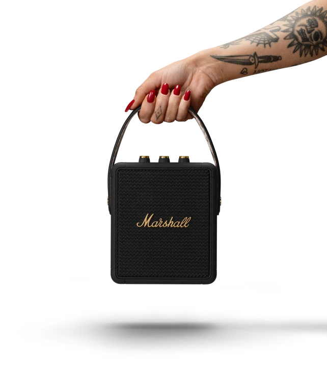 Marshall Stockwell II nešiojama kolonėlė, Black&Brass spalvos aprašymas - Prekės nuotrauka
