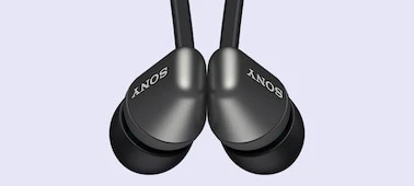 Belaidės į ausį įdedamos ausinės Sony WI-C310B su mikrofonu, Juodos aprašymas - Prekės nuotrauka