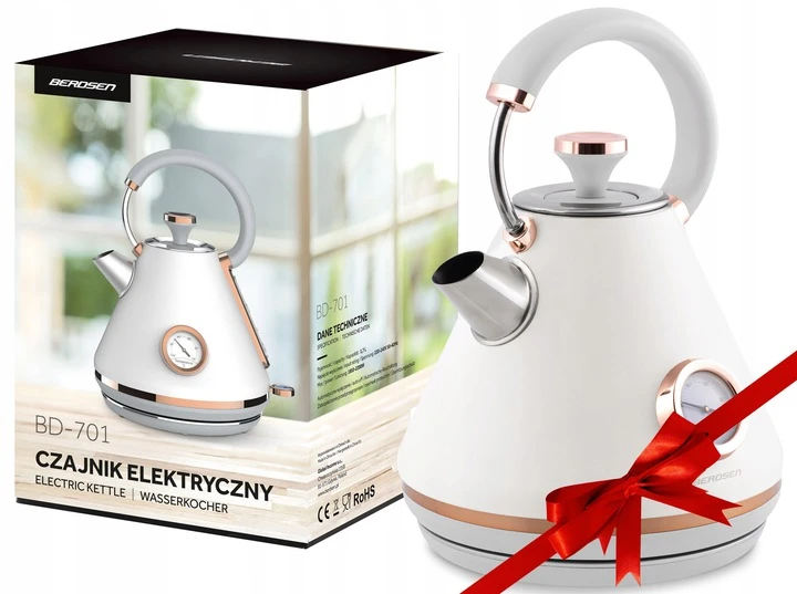 Berdsen Elektrinis virdulys su termometru 1,7 l BD-701 - baltas aprašymas - Prekės nuotrauka